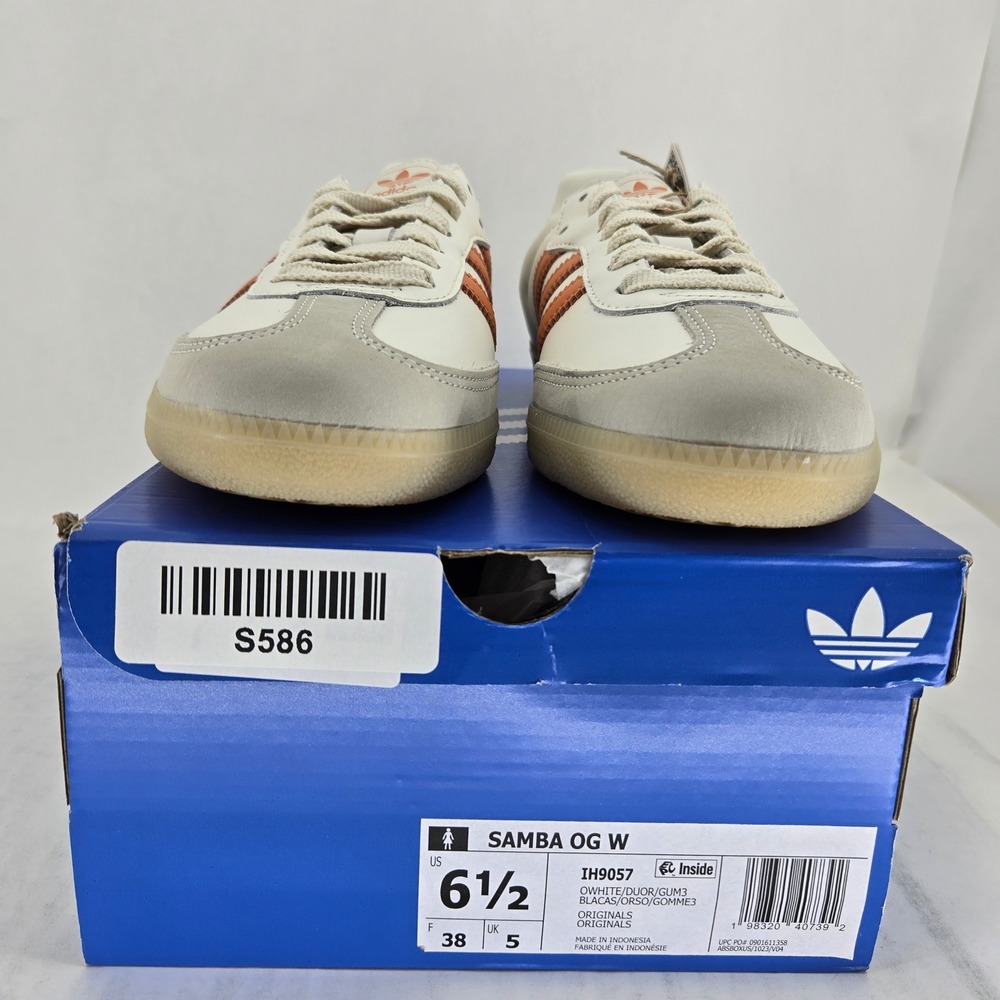 Adidas Samba OG W Off White Dusty Orange Gum IH9057 Womens 6.5 New - Picture 7 of 14